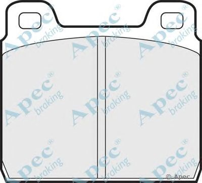 APEC BRAKING pad126 -  Комплект тормозных колодок, дисковый тормоз